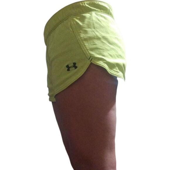 Under Armour Neon Yellow Texas Christian University Athletic Shorts Size Medium! - Picture 7 of 16